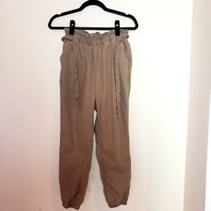 Hollister Khaki Ultra High-Rise Jogger